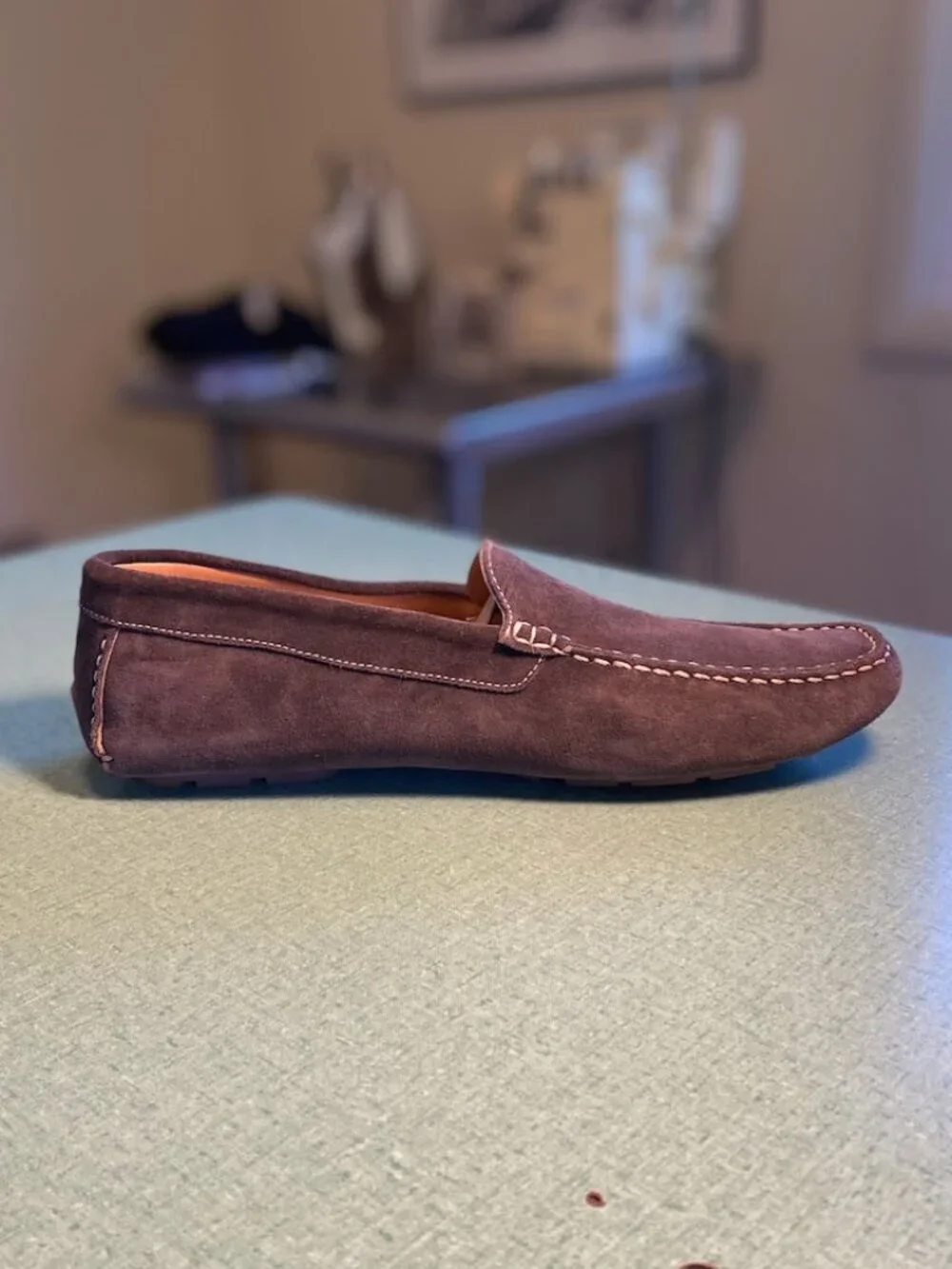 Bruno Parmigiani Made in Italy Brown Suede Driving Shoes M Size EU 40 (US7-7.5)